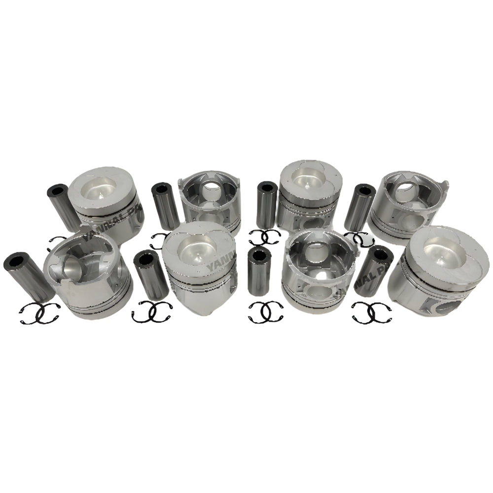 8 PCS Piston Kit Fit For Nissan RF8 Engine