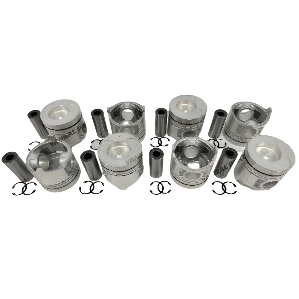 8 PCS Piston Kit Fit For Nissan RF8 Engine