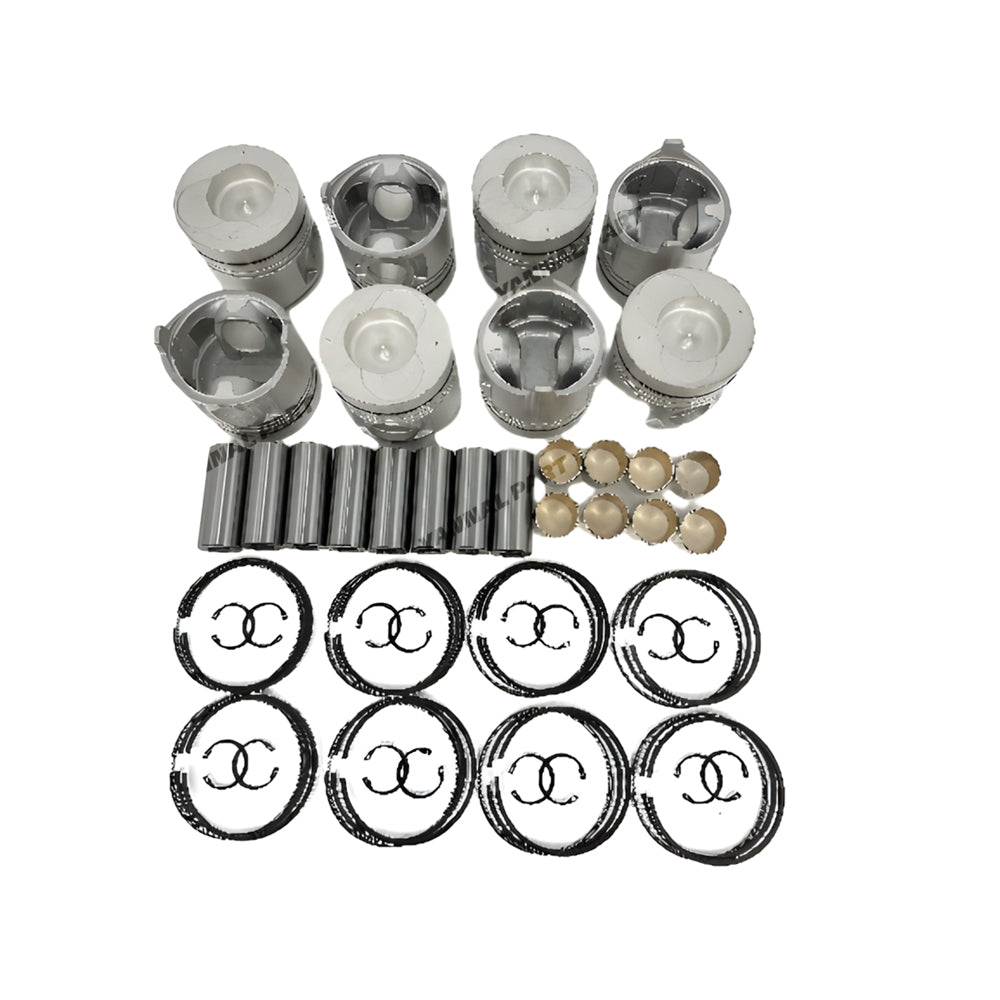 8 PCS Piston Set With Rings Fit For Nissan RF8 Engine