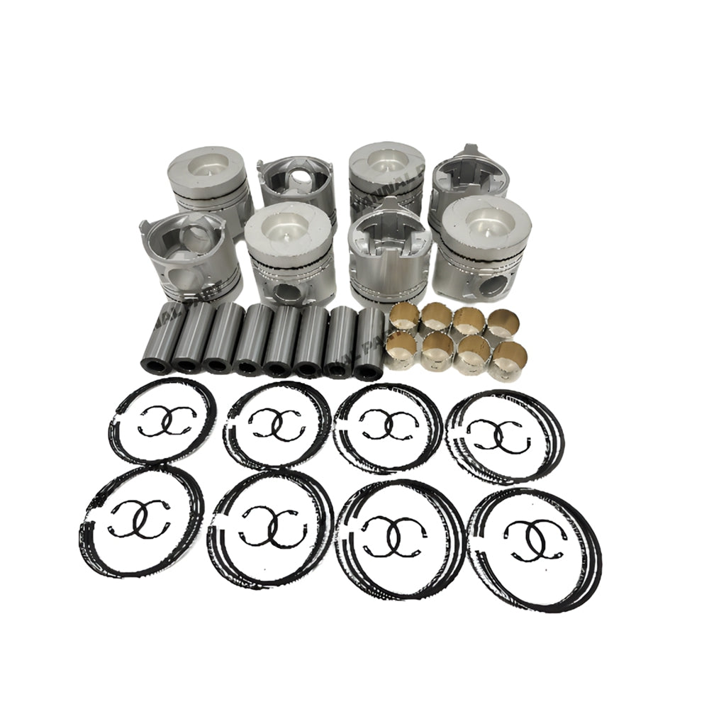 8 PCS Piston Set With Rings Fit For Nissan RF8 Engine