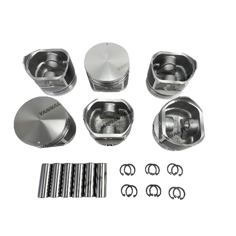 6 PCS Piston Kit Fit For Nissan TB45 Engine