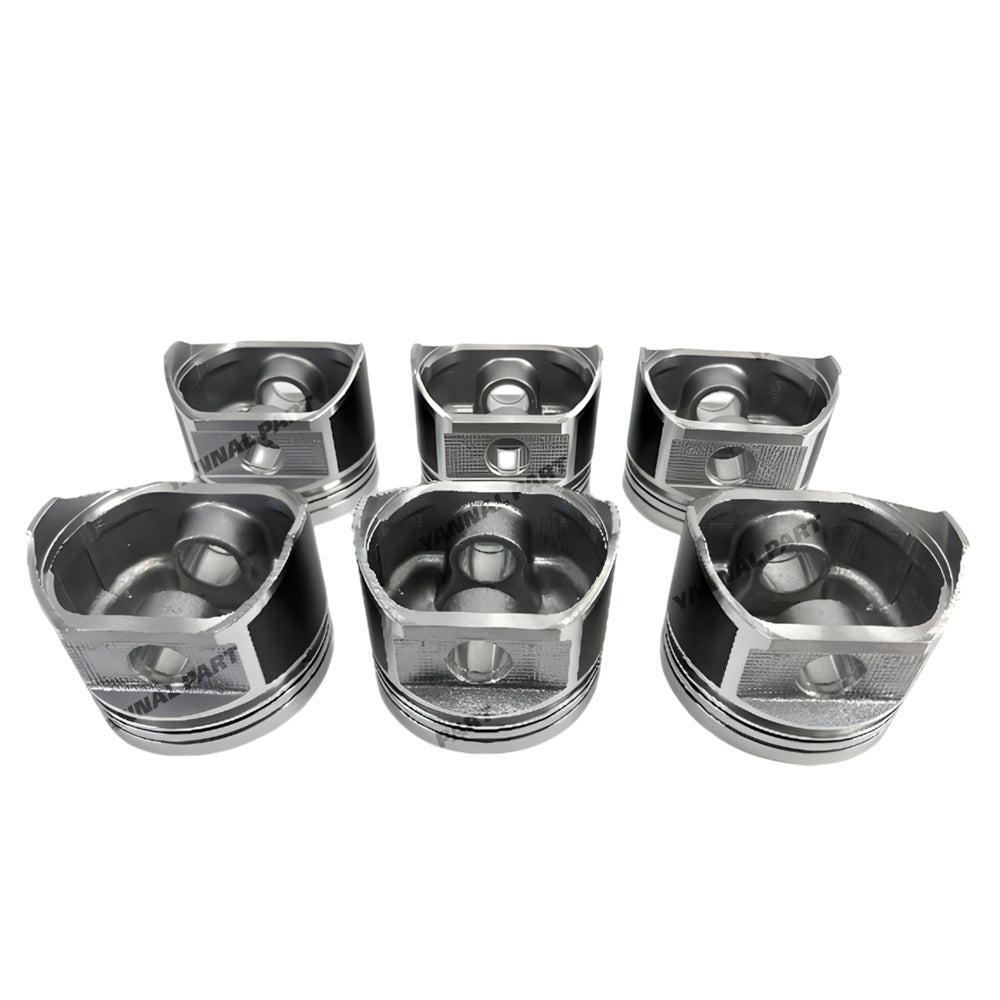 6 PCS Piston Kit Fit For Nissan TB45 Engine