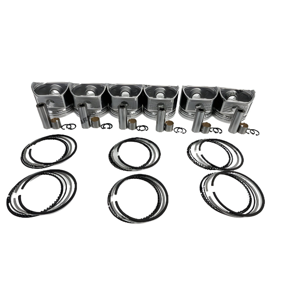 6 PCS Piston Set With Rings Fit For Nissan TB45 Engine