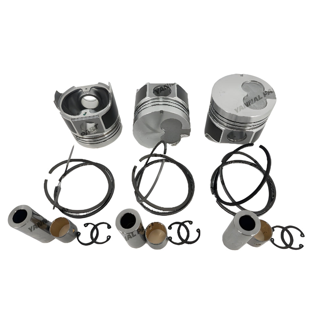 3 PCS Piston Set With Rings Fit For Isuzu 3AE1 Engine