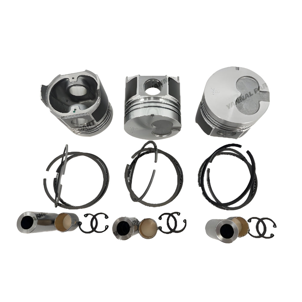 3 PCS Piston Set With Rings Fit For Isuzu 3AE1 Engine