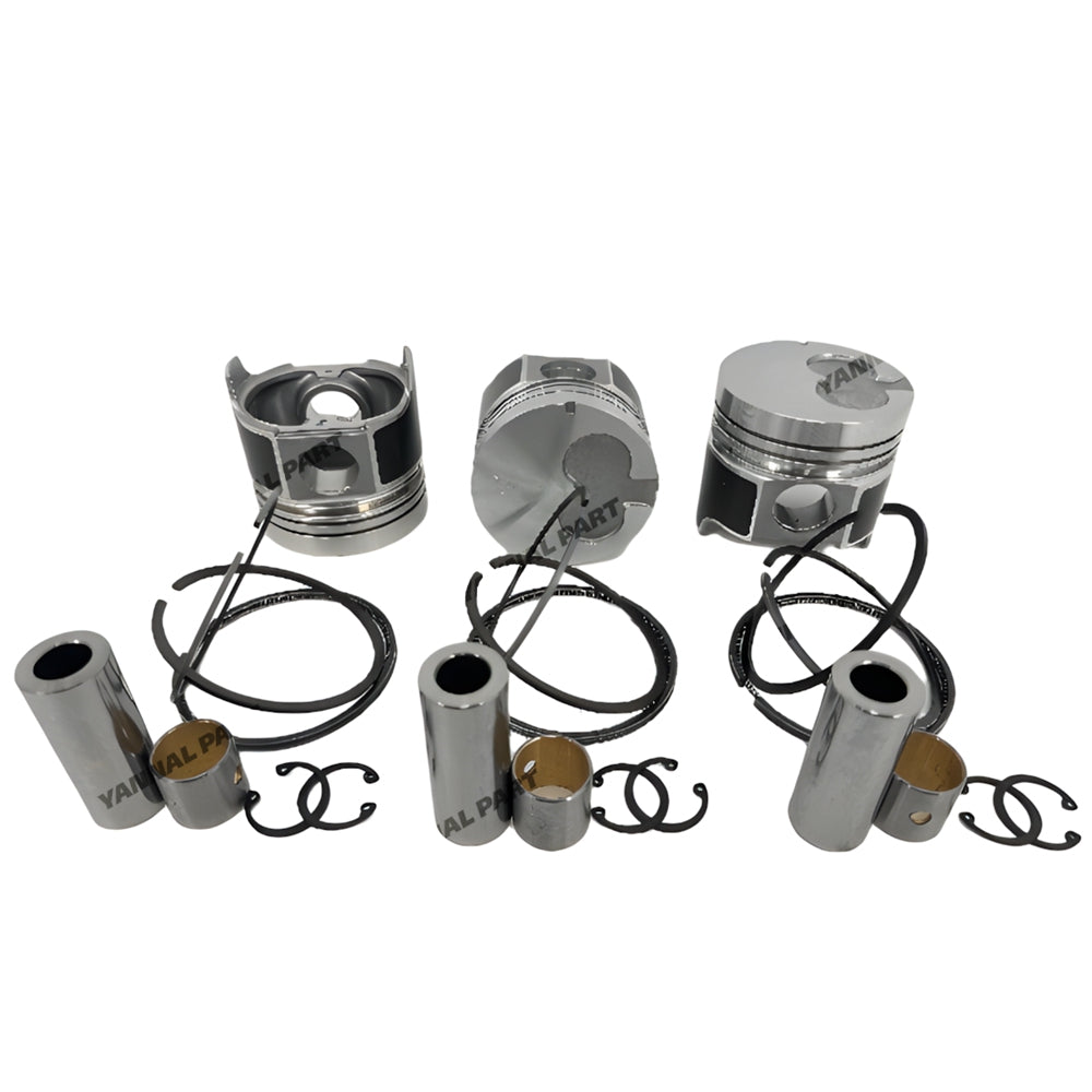 3 PCS Piston Set With Rings Fit For Isuzu 3AE1 Engine