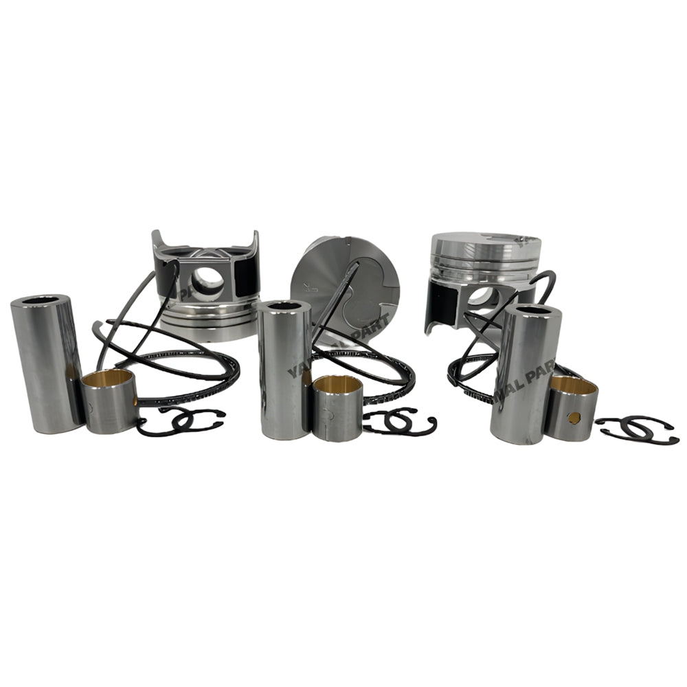 3 PCS Piston Set With Rings Fit For Isuzu 3AE1 Engine