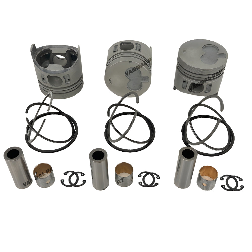 3 PCS Piston Set With Rings 8-97176889-0 Fit For Isuzu 3LA1 Engine