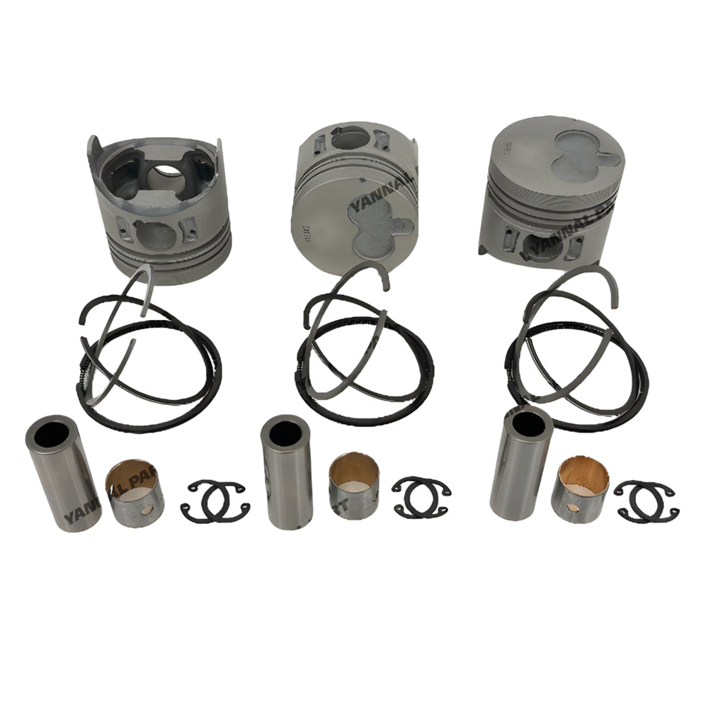 3 PCS Piston Set With Rings 8-97176889-0 Fit For Isuzu 3LA1 Engine