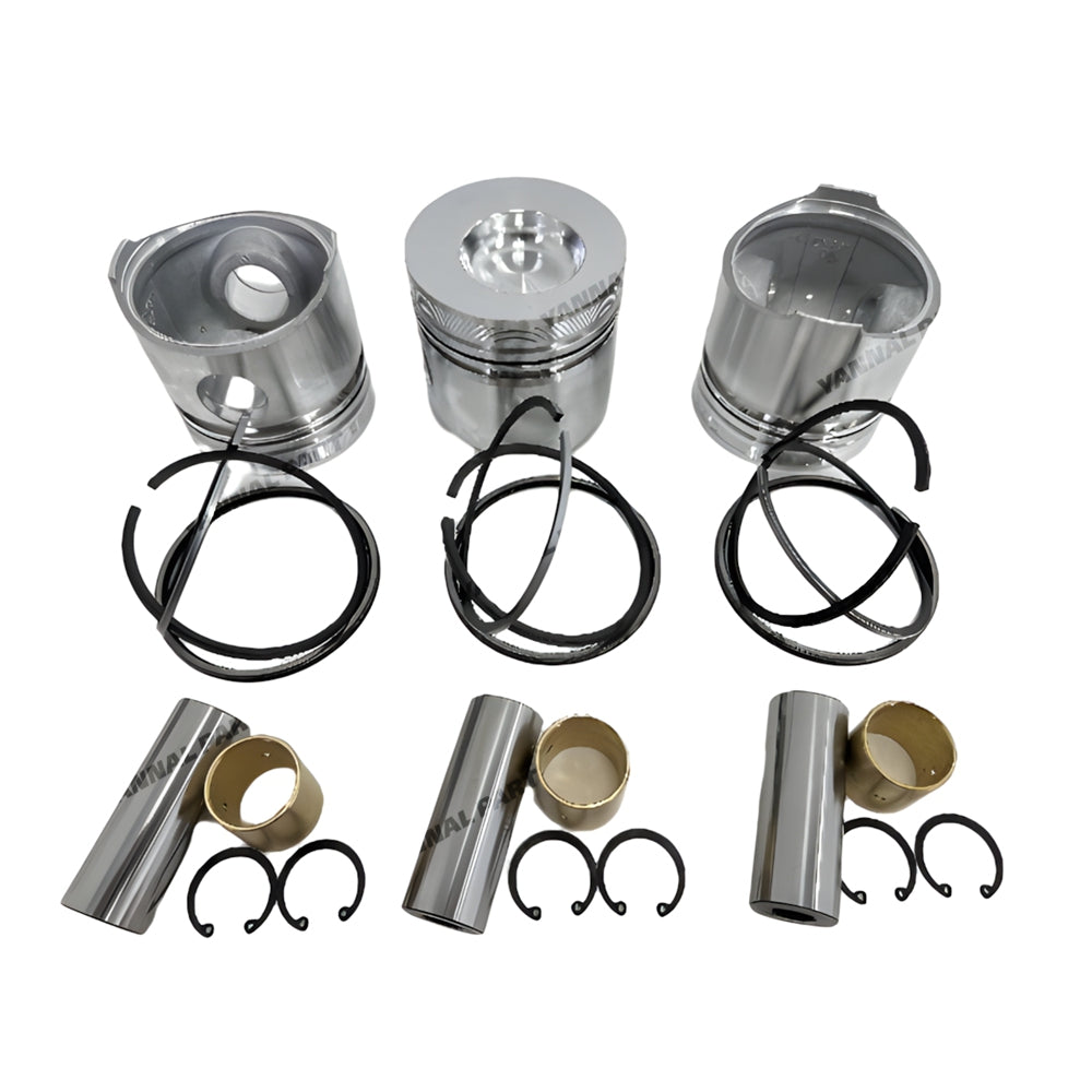 3 PCS Piston Set With Rings Fit For Changchai ZN390 Engine