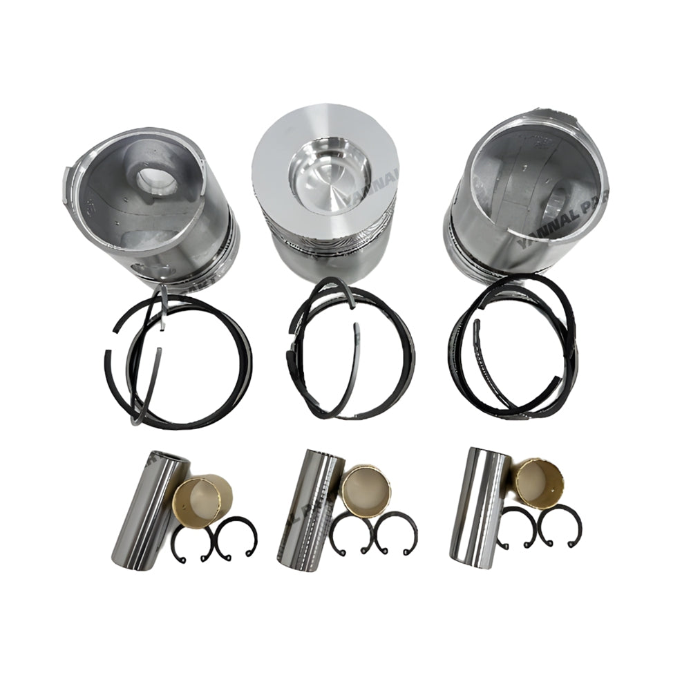 3 PCS Piston Set With Rings Fit For Changchai ZN390 Engine