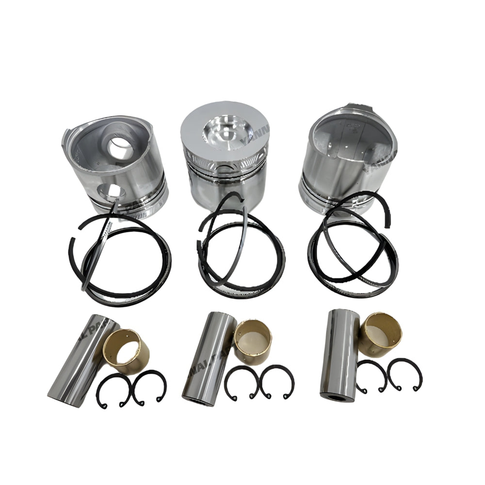 3 PCS Piston Set With Rings Fit For Changchai ZN390 Engine