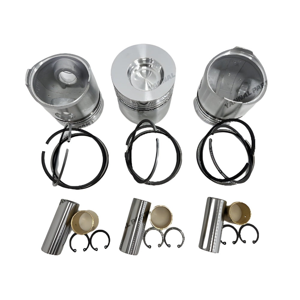 3 PCS Piston Set With Rings Fit For Changchai ZN390 Engine