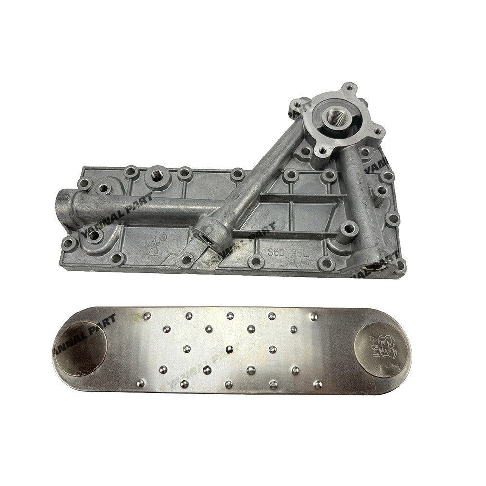 Oil Cooler Core Oil Cooler Cover Fit For Mitsubishi 6D95 Engine