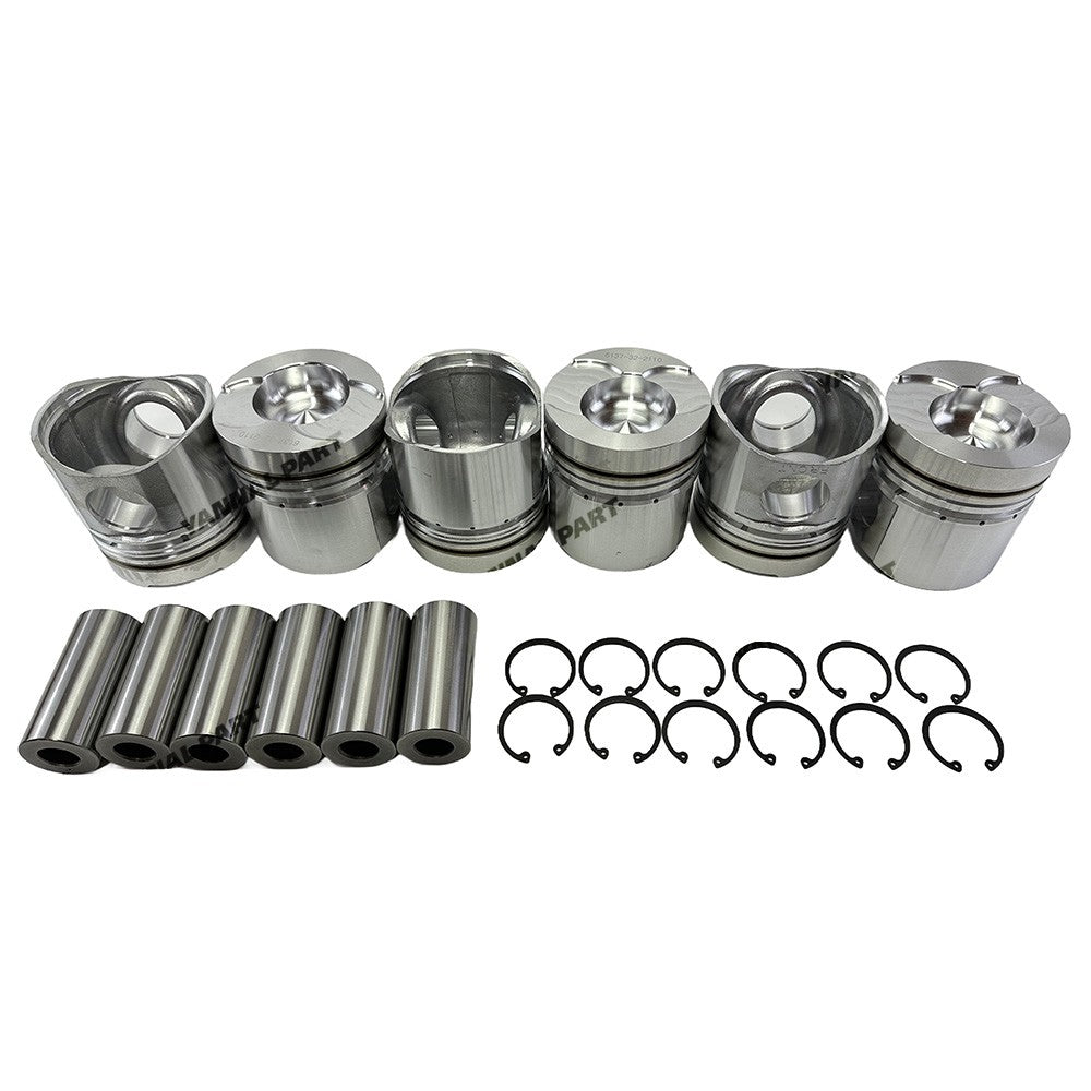 Piston Kit 6137-32-2110 Fit For Komatsu 6D105 Engine