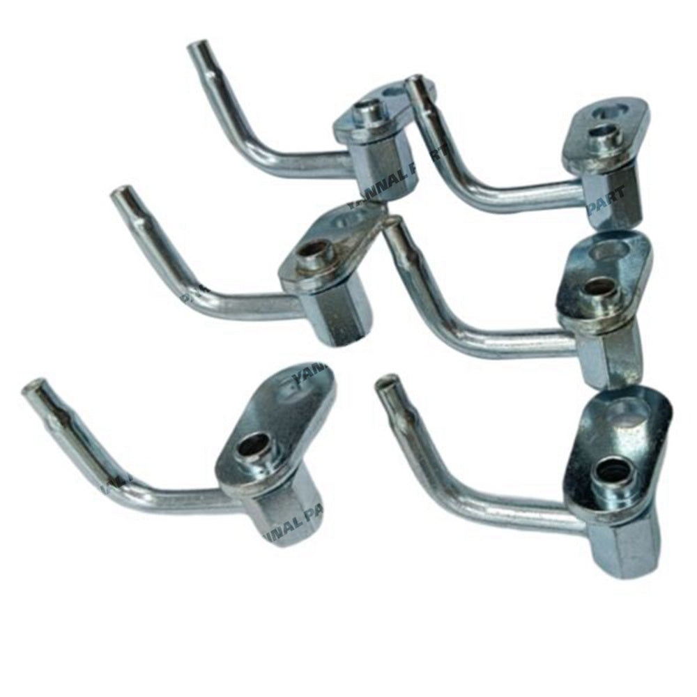 6 PCS Piston Cooling Nozzle 6151-22-1810 For Komatsu Engine S6D125 6D125 Excavator PC400-6 PC450-8