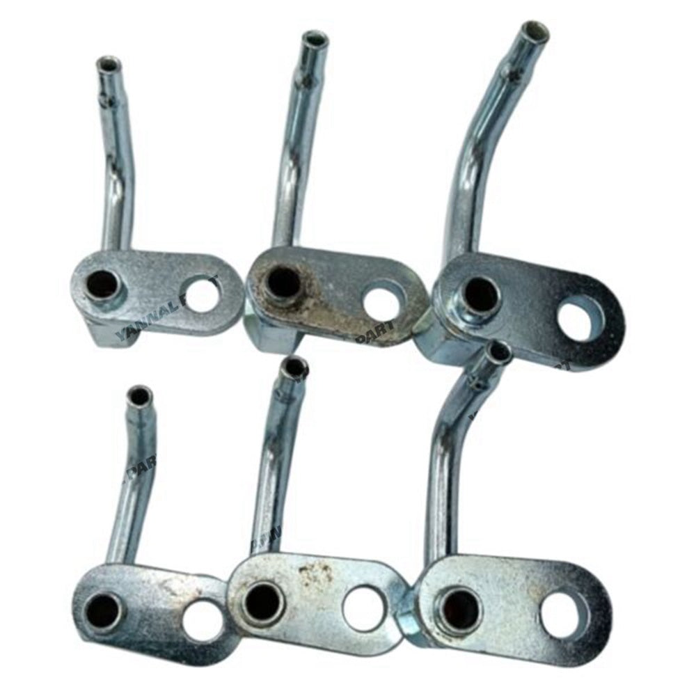 6 PCS Piston Cooling Nozzle 6151-22-1810 For Komatsu Engine S6D125 6D125 Excavator PC400-6 PC450-8