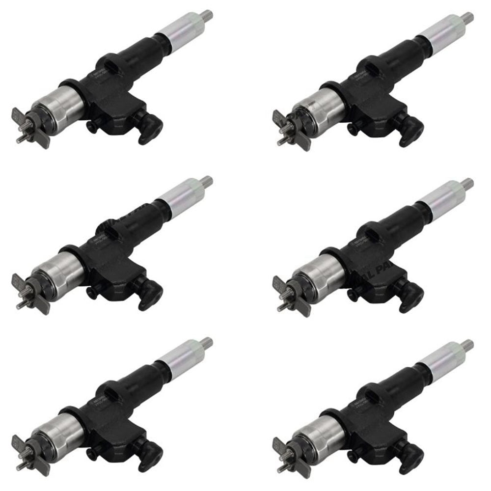 6 PCS Fuel Injector 8981675562 Fit For Isuzu Engine 6WG1 6WG1-XYSA01 John Deere Excavator 450DLC