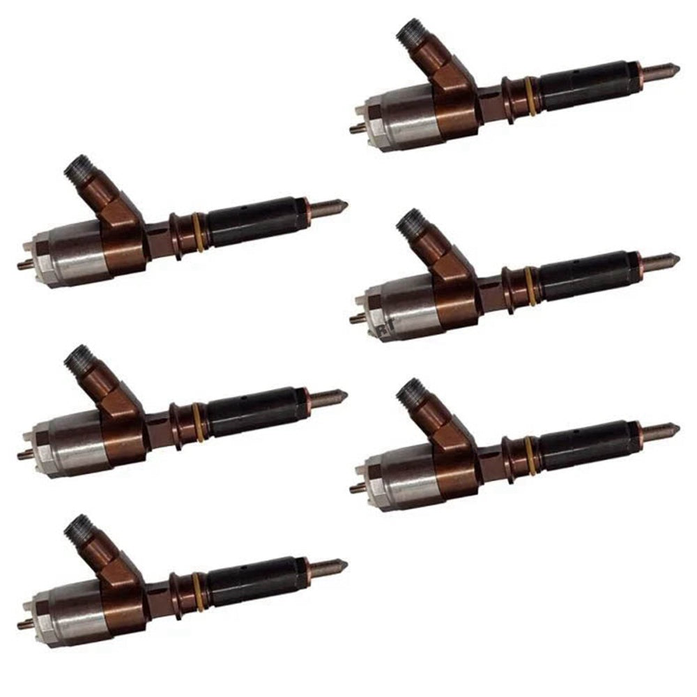 6 PCS Fuel Injector 276-8290 293-9590 Fit For Caterpillar CAT Engine C6.6 Loader 938H 963D