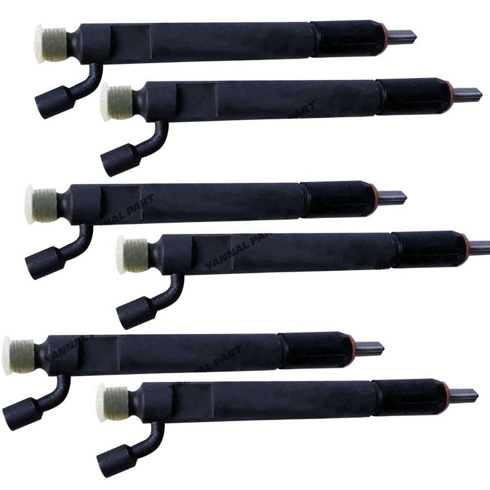 6 PCS Fuel Injector 3931735 0432191531 Fit For Cummins Engine 6CT 8.3 CASE 2388 Magnum 255