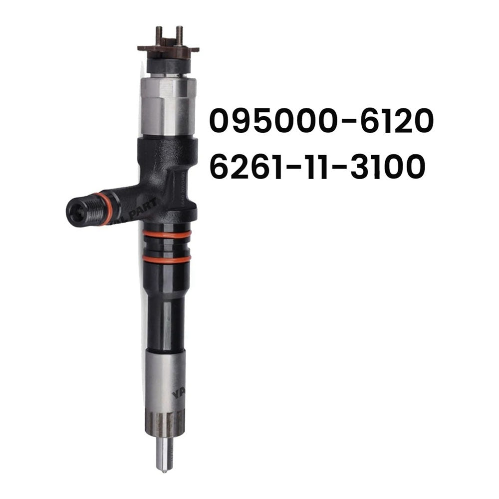 Fuel Injector 095000-6120 6261-11-3100 Fit For Komatsu SAA6D140E-5 Engine D275A-5R PC600-8 PC650LC-8 PC700LC-8 WA500-6