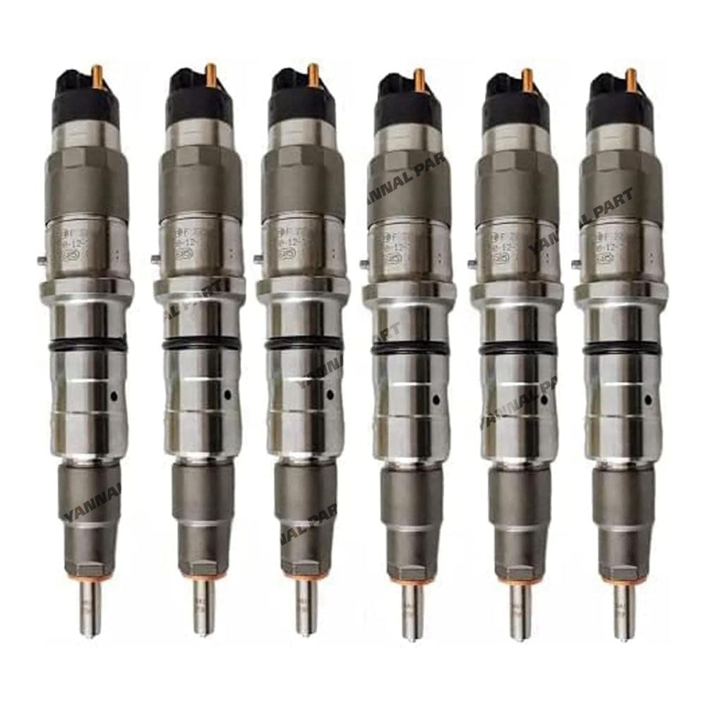 6 PCS Fuel Injector 2854608 0445120057 Fit For CASE New Holland IVECO Engine F4HE9687 Tractor Maxxum 115 125 140 T6030 T6050 T6080 T6090