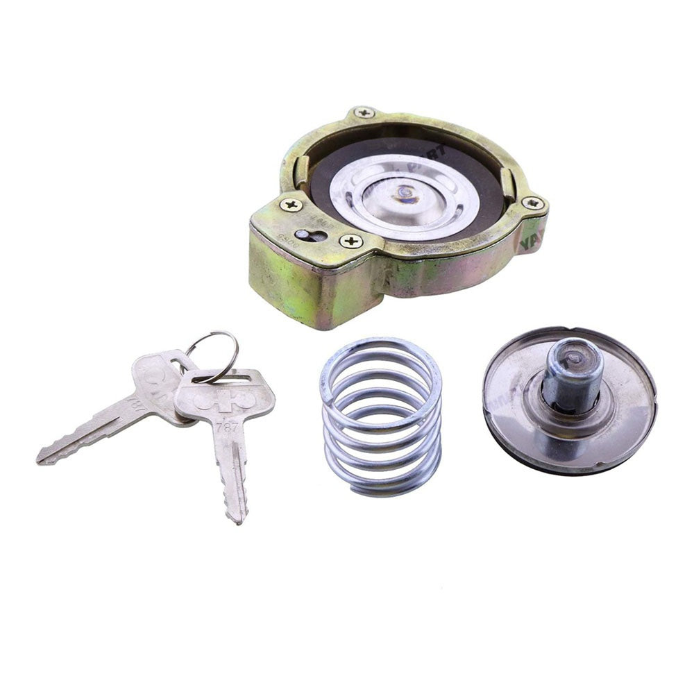 Fuel Cap With 2 Keys 14X-60-31130 Fit For Komatsu Excavator D31EX D31PX D65PX D65WX PC70