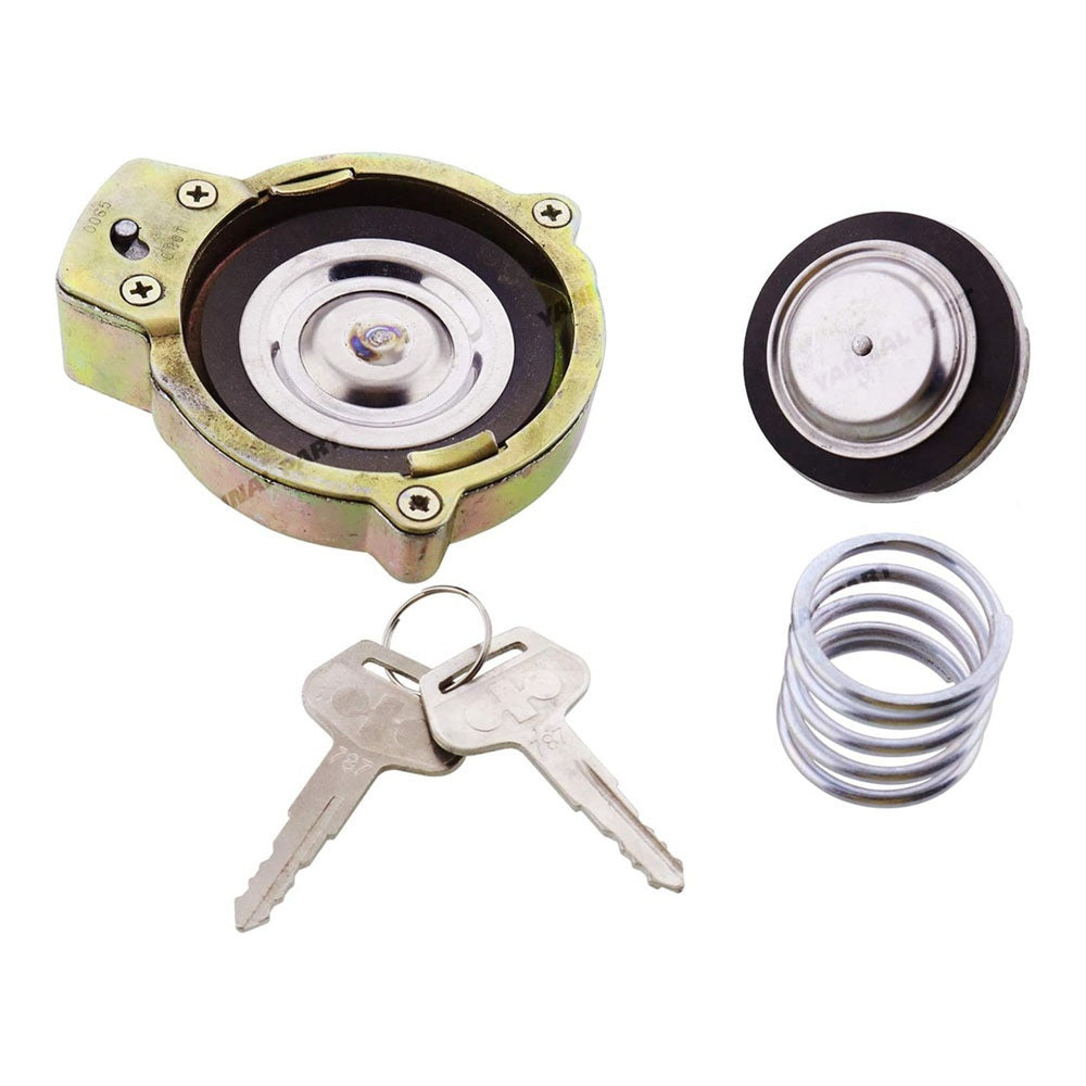 Fuel Cap With 2 Keys 14X-60-31130 Fit For Komatsu Excavator D31EX D31PX D65PX D65WX PC70
