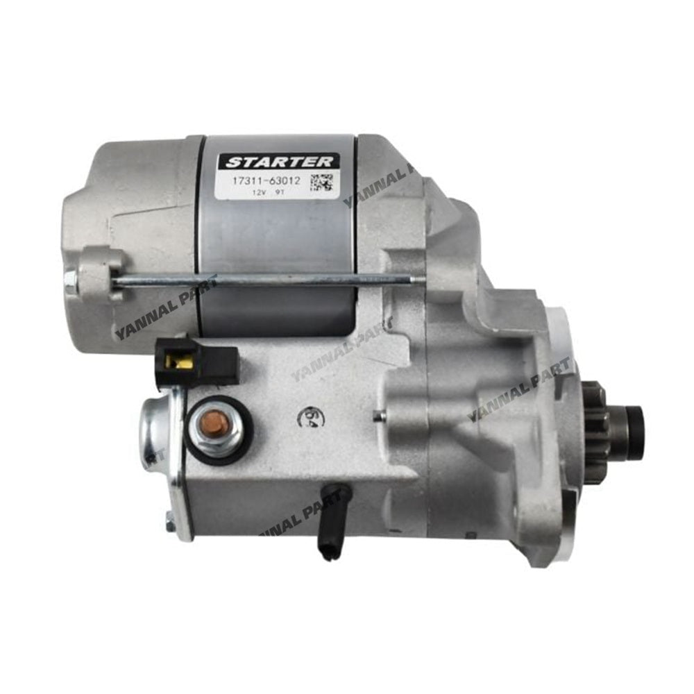 12V 9T Starter Motor 17311-63012 for Kubota Engine V1301 V1302 V1501 V1502 V1701 V1702 V1901 V1902 Tractor L2250 L2550 L2650 L2950