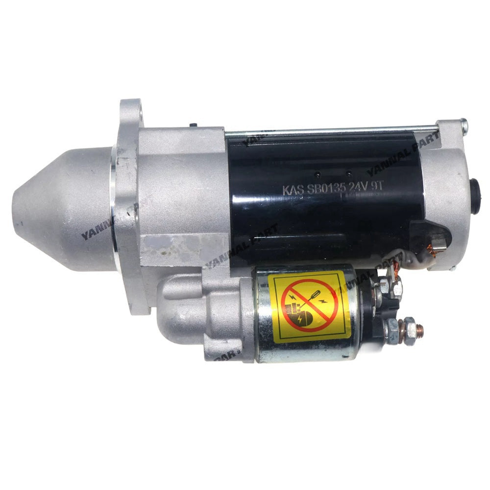 24V 9T Starter Motor VOE22175633 for Volvo Engine TAD420VE TAD520GE TAD720GE D5A-T TAD722VE Loader BL60B BL61B BL70B BL71B