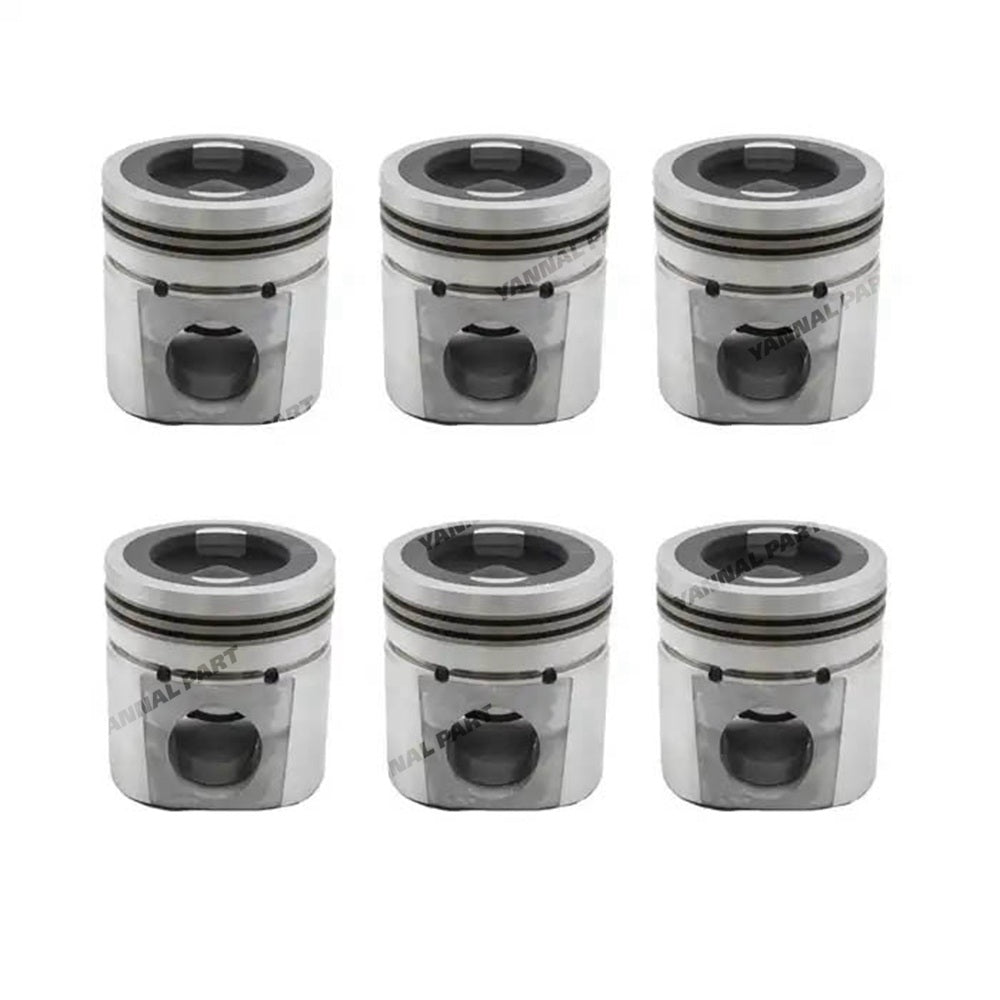 6 PCS Piston 3948465 for 6BT ISB QSB 5.9L