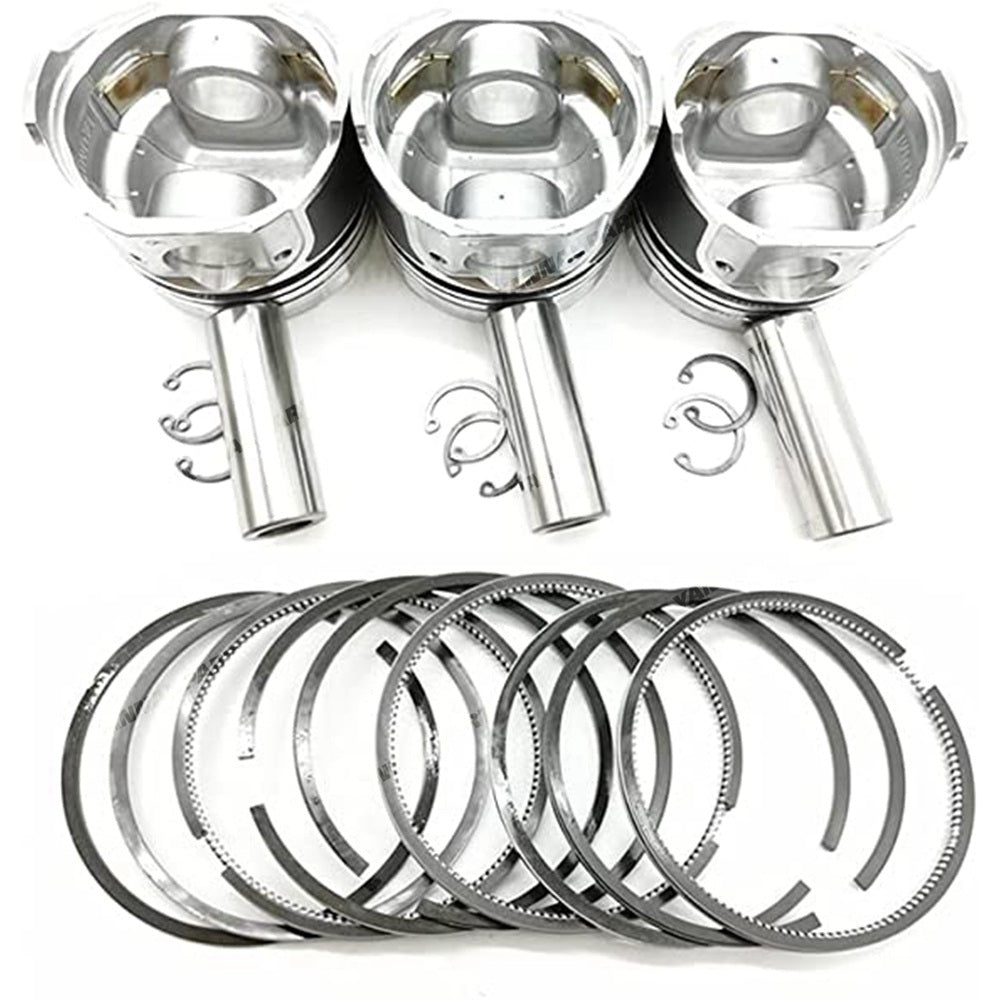 +0.5mm Piston Set 16060-21910 for Kubota Engine D1105 V1505 Excavator KX41-2 KX61-2 KX71-3 KX91-2