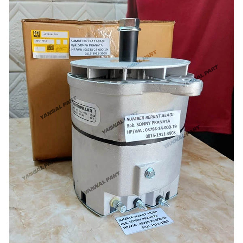 24V 100A Alternator 316-7251 for Caterpillar CAT Engine 3116 3306 Excavator 330B 5130 5230 5110B Loader 990 992G 994 994D