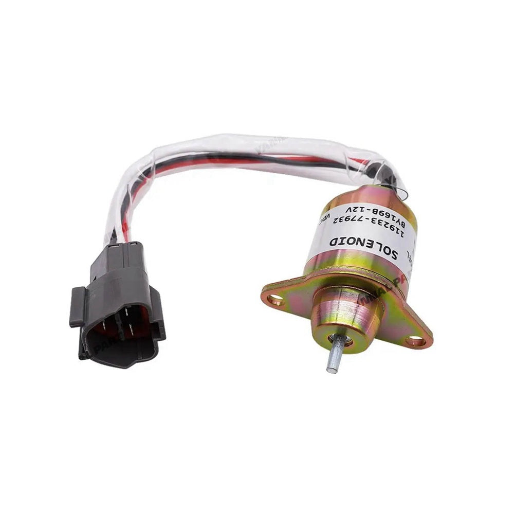 12V Shut Off Stop Solenoid YM119233-77932 for Komatsu Engine 3D76E-6 3D82AE-6 4D88-6 Excavator PC20MR-2 PC55MR-3 PC75R-2