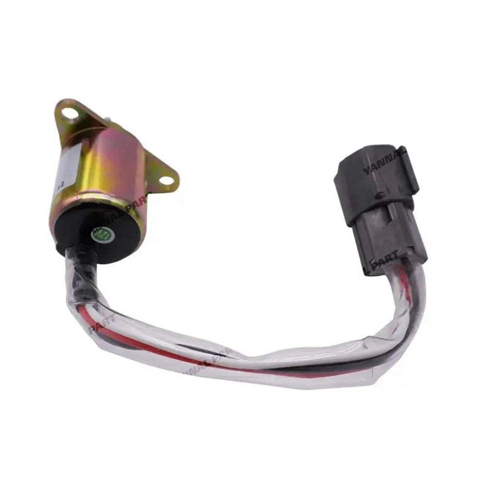 12V Fuel Shutdown Shut Off Solenoid 119233-77932 for Yanmar 3TNV70 3TNV88 Hitachi ZX17U-2 ZX17UNA-2 ZX30U-3F ZX33U-3F ZX35U-3F ZX38U-3F ZX48U-3F