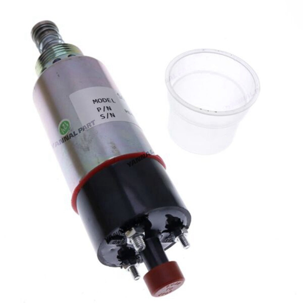 For Caterpillar CAT 3114 3116 3126 Engine 446B Backhoe Loader CB-634D Vibratory Compactor 12V Stop Solenoid 155-4651 8C-3664