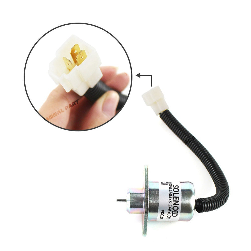 24V Fuel Shutdown Solenoid 1503ES-24A5UC5S SA-4567-T for Kubota 05 Series Engine D905 D1005 D1105 V1205 V1305 V1505 V1505T Tractor BX2200