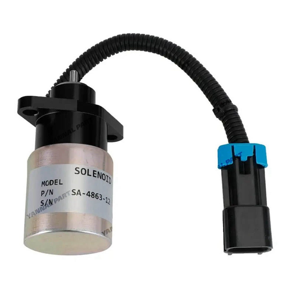 12V Stop Solenoid 0175-12A5C9S SA-4863-12 for Kubota Woodward Engine