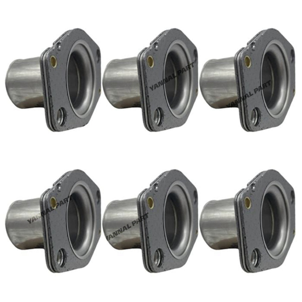 6 PCS Exhaust Manifold Sleeve 281-8261 for Caterpillar CAT Engine C15 C18 3516C 3406E Excavator 395 390D 365C 385C