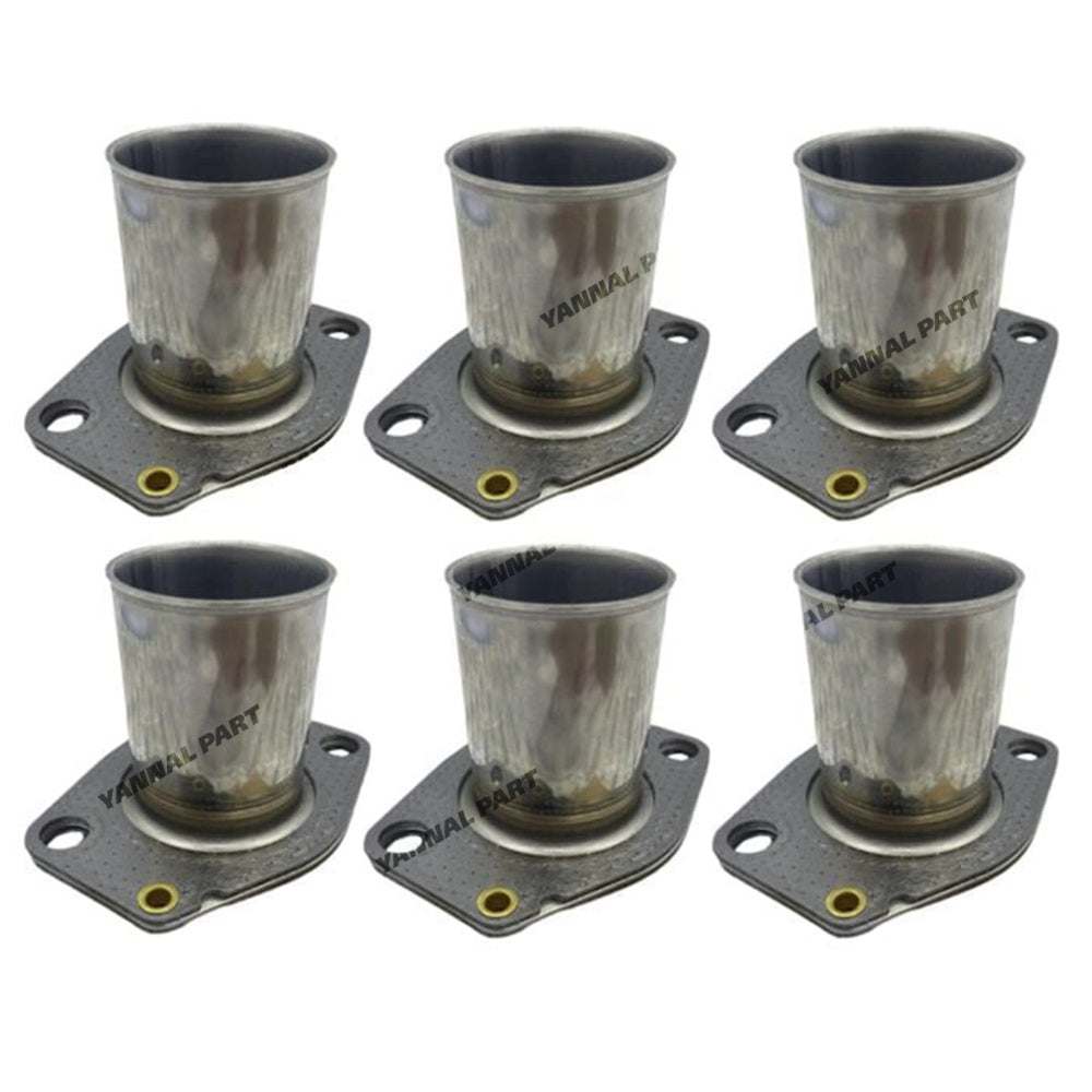 6 PCS Exhaust Manifold Sleeve 281-8261 for Caterpillar CAT Engine C15 C18 3516C 3406E Excavator 395 390D 365C 385C