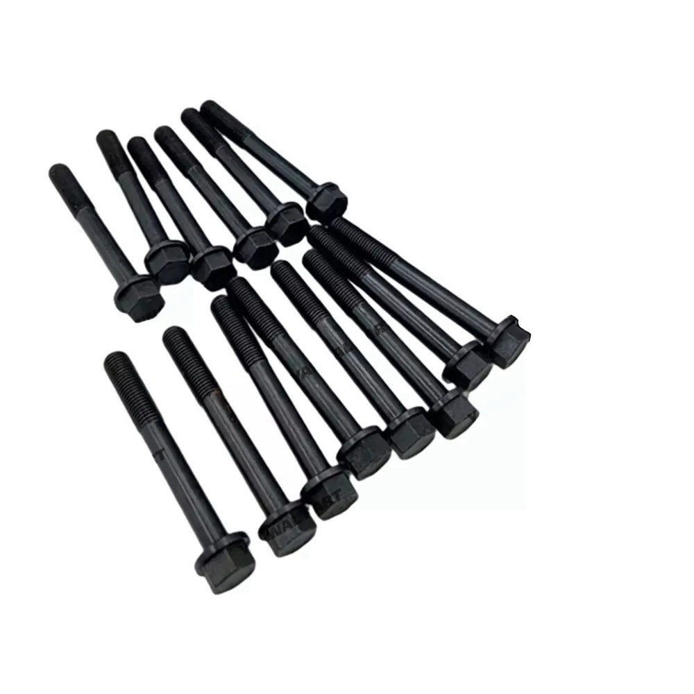 14 PCS Cylinder Head Bolt 6653804 for Kubota Engine D1402 V1902 Bobcat Loader 645 643 1600 743 Excavator 325 331 231 225