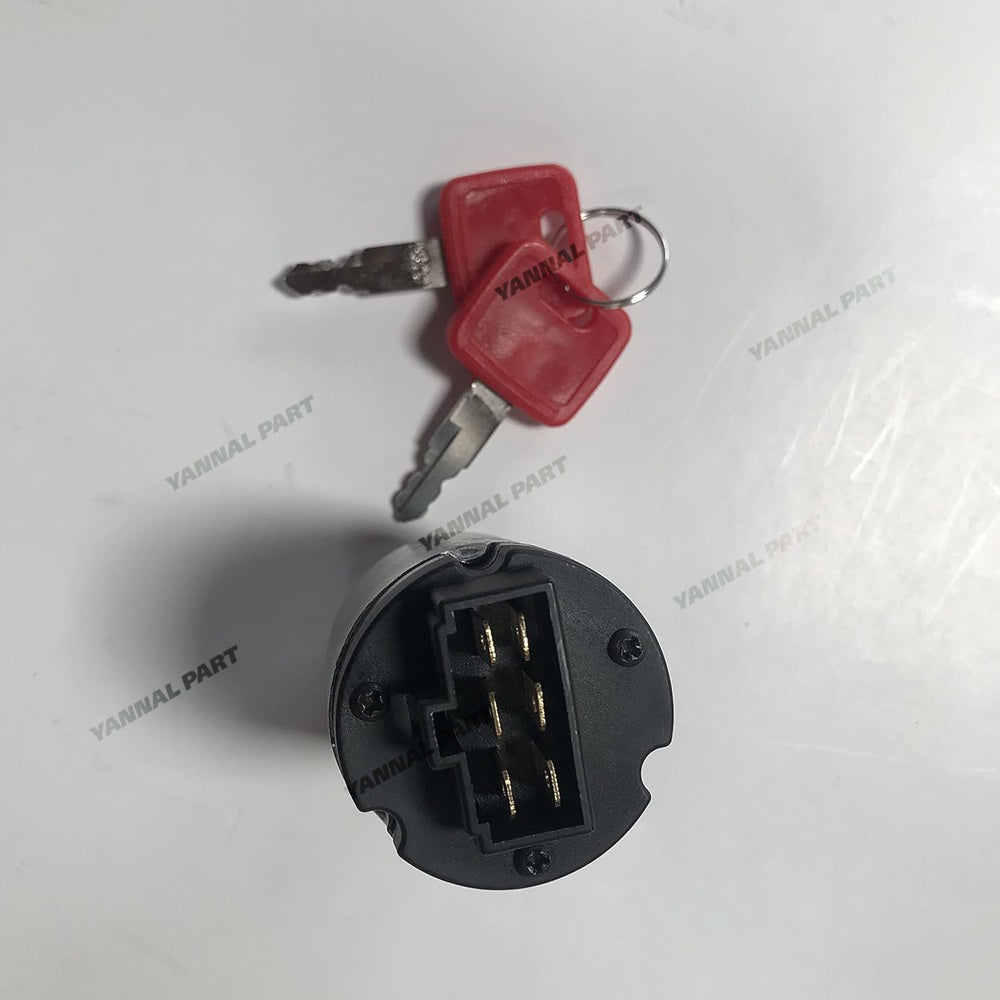 Ignition Switch With 2 Keys 4360297 Fit For Hitachi ZAX200-3 ZAX330-3 ZAX350-3 ZAX370-3 ZAX210-3 ZAX240-3