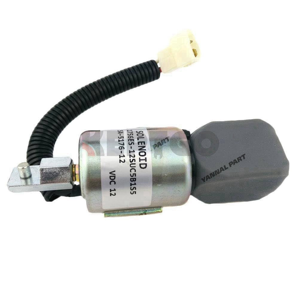 12V Fuel Shutoff Solenoid SA-5176-12 1756ES-12SUC5B1S5 for Kubota Engine D722 D902 Z482
