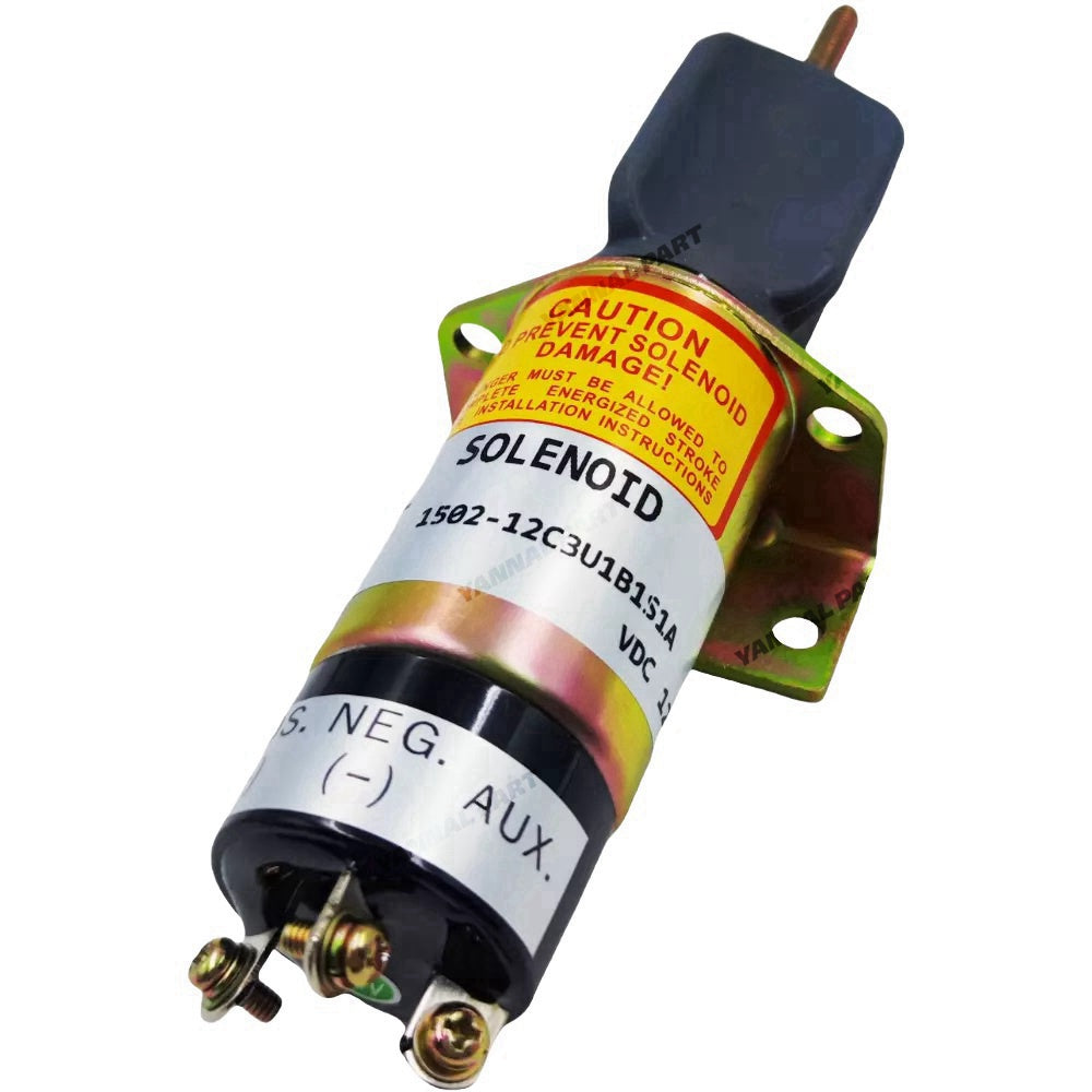 3 Terminals 12V Fuel Shutoff Solenoid 1504-12C2U1B1S1A replace Woodward