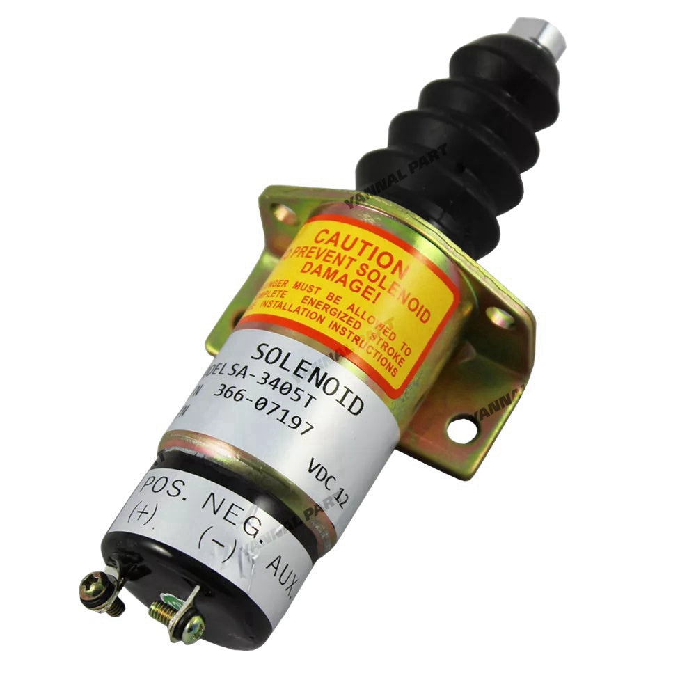 Fuel Shutoff Solenoid Valve 366-07197 SA-3405T 1502-12C7U2B2S1 for Lister Peter Lpw 12V