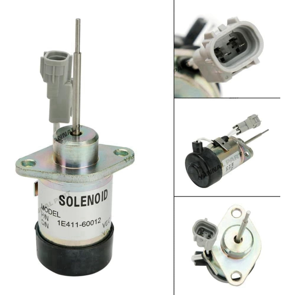 Fuel Stop Solenoid 1E411-60012 for Kubota D722 D902 Z482 Engine