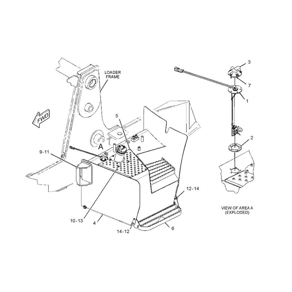 Fuel Level Sender 223-4942 Fit For Caterpillar CAT 434E 444E Backhoe Loader 3054C Engine