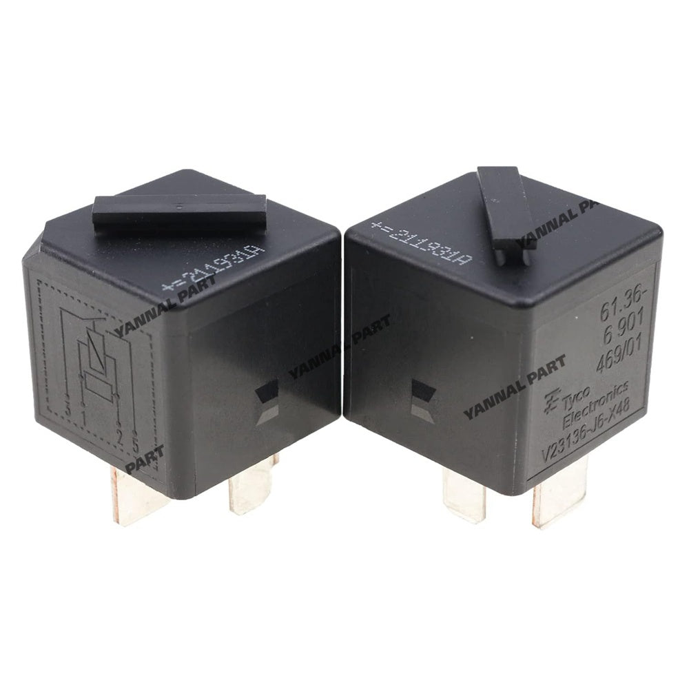 2 PCS Relay 61-36-6-901-469 V23136-J6-X48 Fit For BMW 323Ci 323i 325xi 328i 335is 530i 550i 640i 740Li M3 X3 X5
