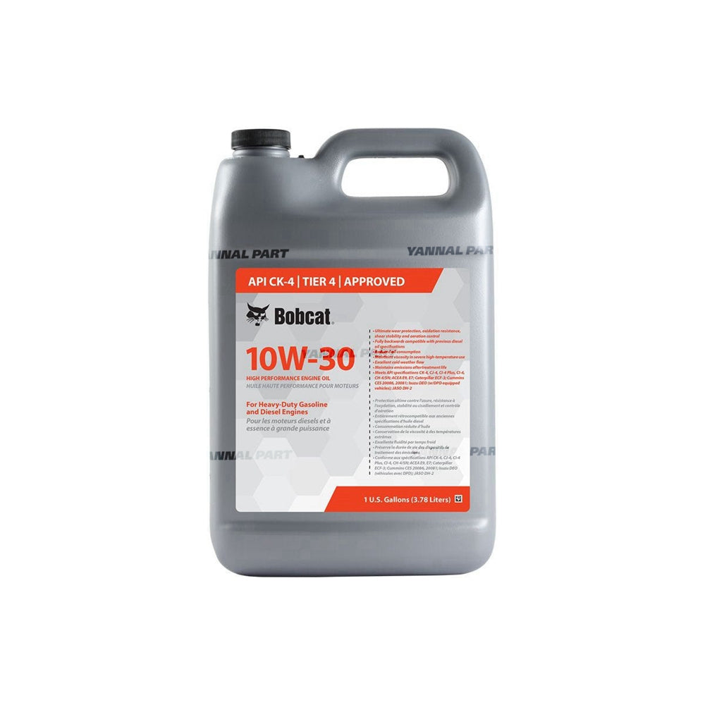 Part No. 7354876 Engine Oil, 10W30, 1 Gallon Fit For Bobcat