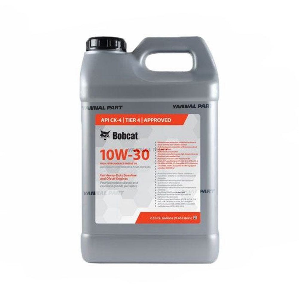 Part No. 7354877 Engine Oil, 10W30, 2.5 Gallon Fit For Bobcat